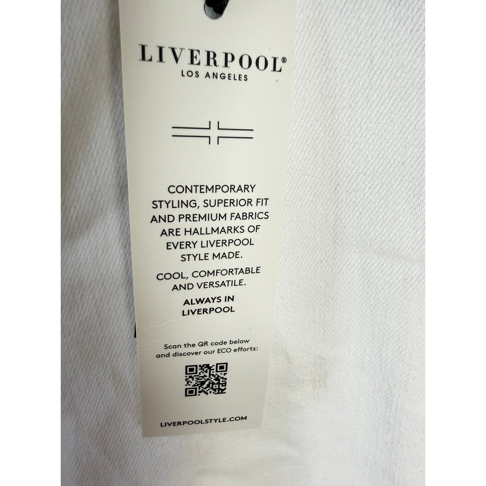 NWT Liverpool Los Angeles‎ Eco The Keeper Boyfriend Jeans Plus White Stretch 14W - Picture 14 of 15